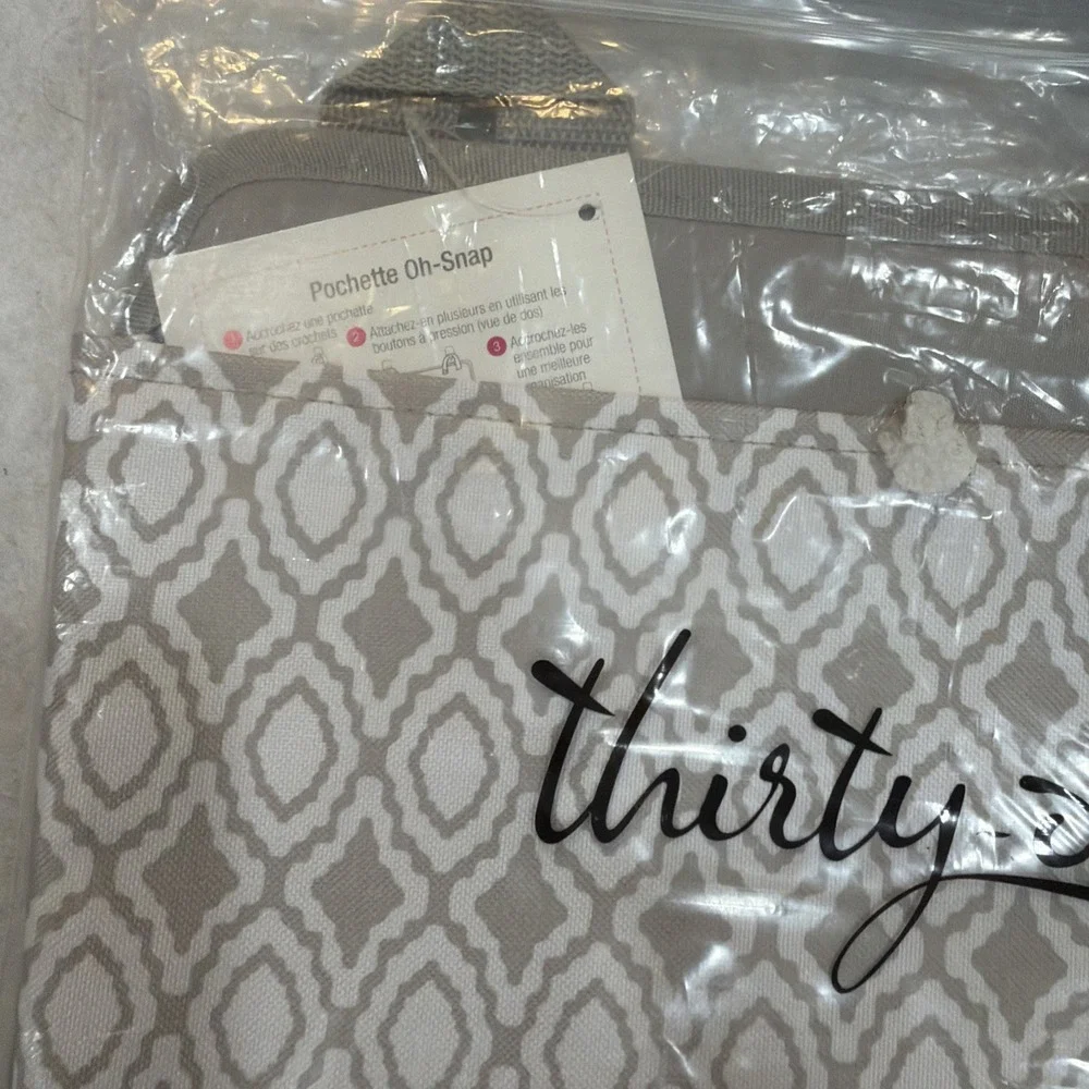 NWT Thirty One Oh Snap Pocket, Pochette 320a Taupe Perfect Pendant 45
